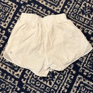 lululemon athletica Cream White Athletic Running Shorts